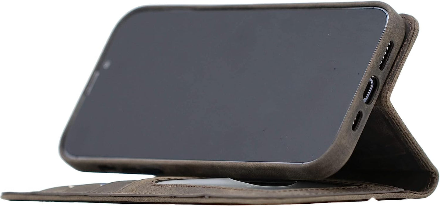 BLACKBROOK Iphone 14 Pro Wallet & Case Set - (2 in 1) Carson Full Grain Leather Detachable Wallet for Iphone 14 Pro (6.1") - 3 Credit Card Slots, Cash & Clear ID Pockets - Magsafe Compatible  BLACKBROOK   