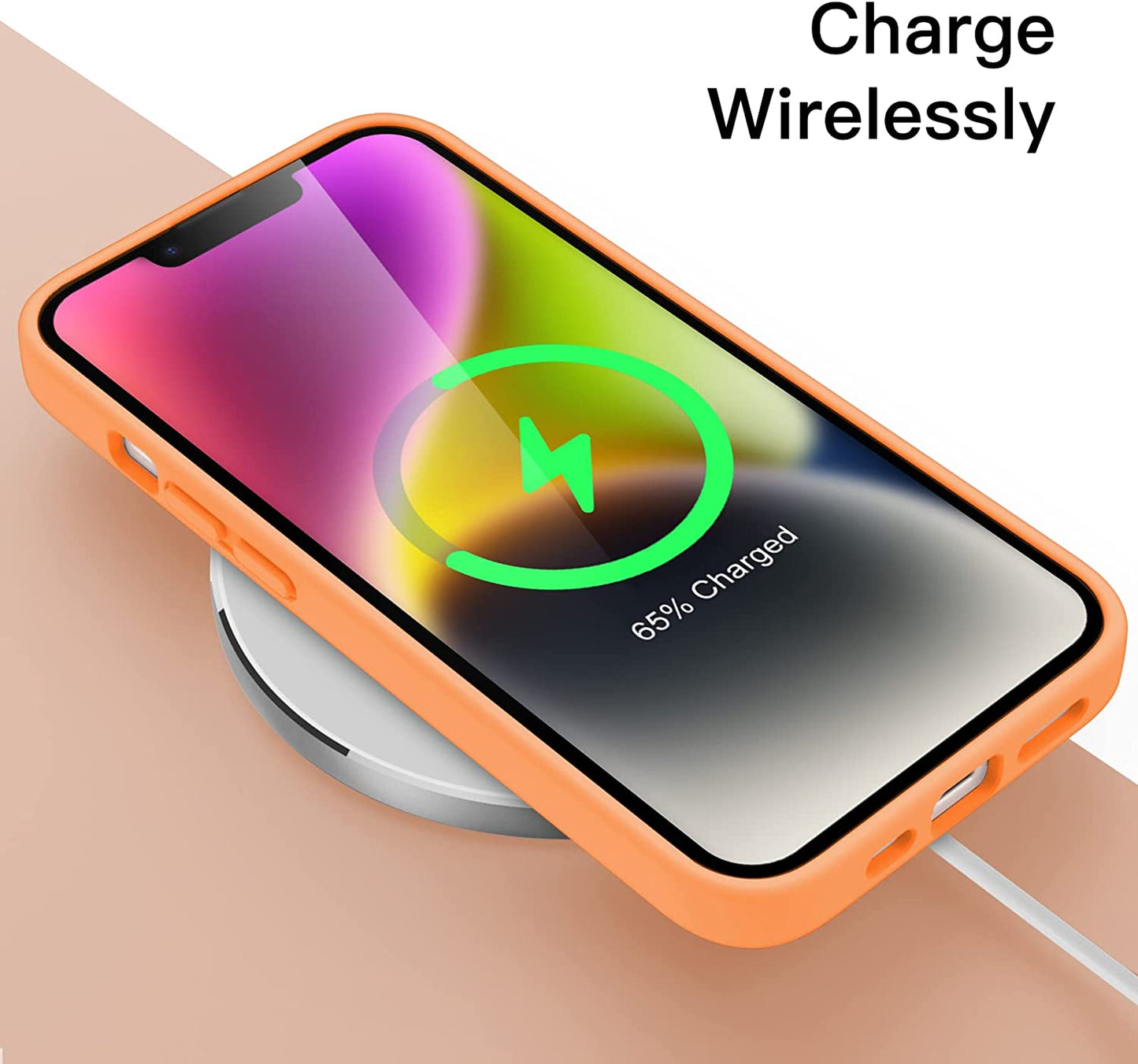 Jetech Silicone Case for Iphone 14 6.1-Inch, Silky-Soft Touch Full-Body Protective Phone Case, Shockproof Cover with Microfiber Lining (Marigold)  JETech   