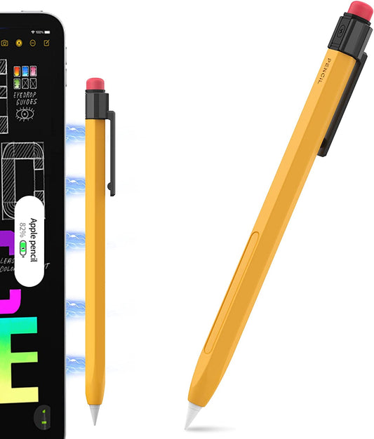 TRONWIN Ipencil Case for Apple Pencil 2Nd Generation Sleeve Silicone Protective Cover Perfect Grip Skin Classic Design with Sturdy Clip Compatible with Apple Pencil 2Nd Generation (Classic)  TRONWIN   