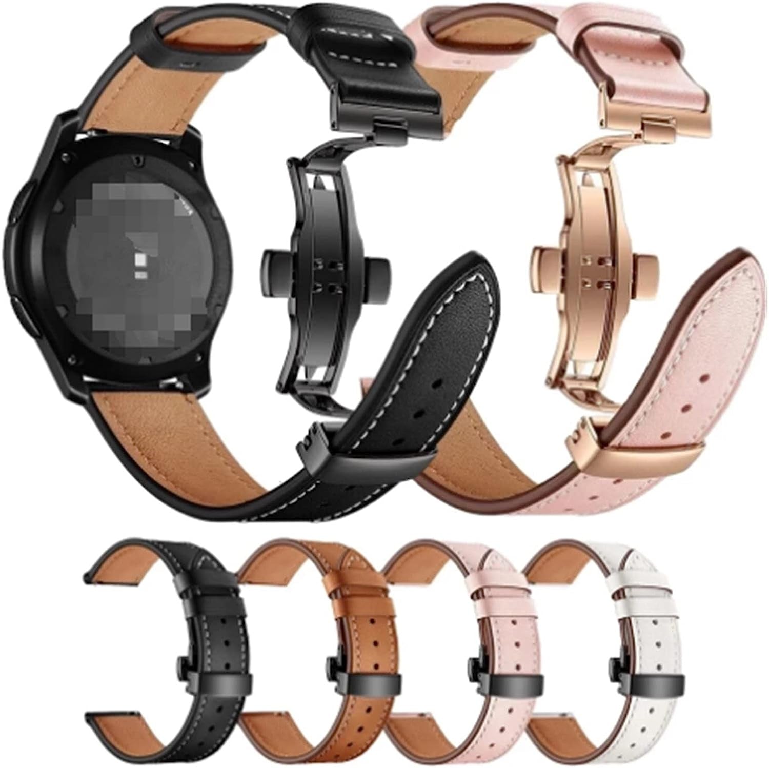 Yi Pin 18Mm Leather Band Strap Quick Release Watchband Bracelet Compatible with Garmin Vivoactive 4S/Move 3S/Active S/Rey Smart Watch Accessories  hefeishijingkaiqulanruobaihuoshanghang   
