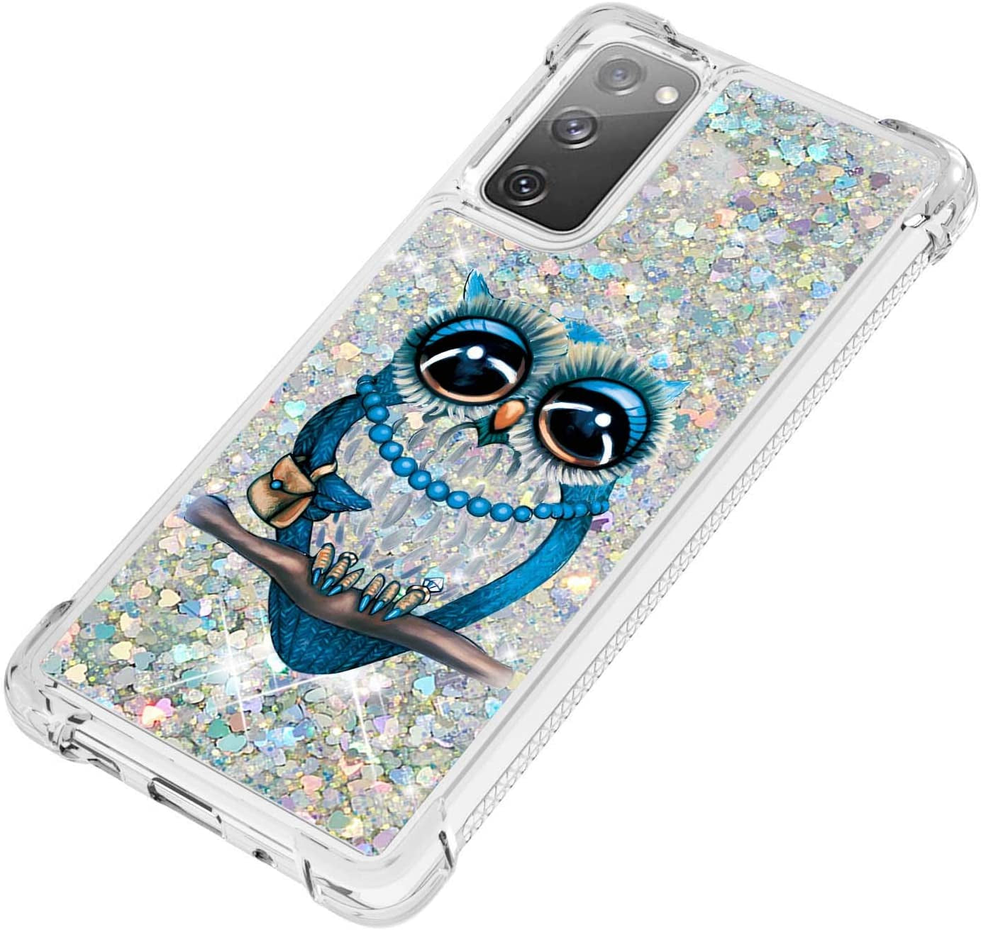 CAIYUNL for Oneplus Nord N200 5G Case with Tempered Glass Screen Protector, Glitter Bling Flowing Liquid Sparkle Women Girls Soft TPU Shockproof Protective Cute Case for Oneplus Nord N200 5G  CAIYUNL   