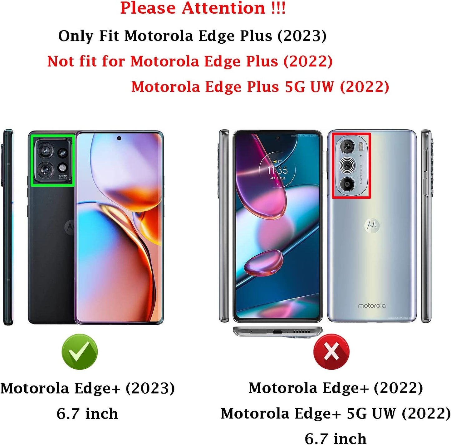 For Motorola Edge plus 2023 Case W/ Slide Camera Cover HD Screen Protector [Military Grade 16Ft. Drop Tested] Magnetic Ring Holder Kickstand Protective Phone Case for Motorola Edge+ plus 2023, Black  PUSHIMEI Co., Ltd.   