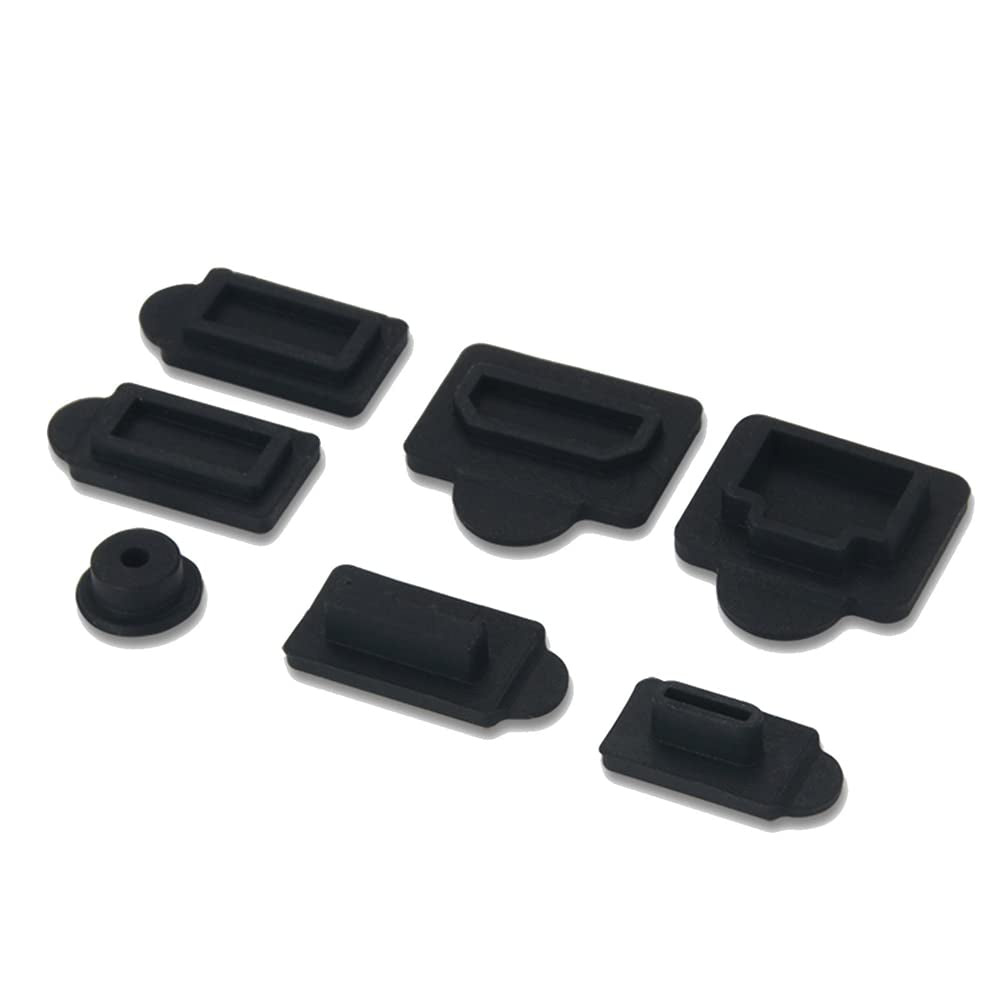 7Pcs Silicone Dust Plugs Set for Playstation 5 USB Hdmi-Compatible Interface Dustproof Cover for PS5 Anti-Dust Cap Game Console Protector  awtpm   