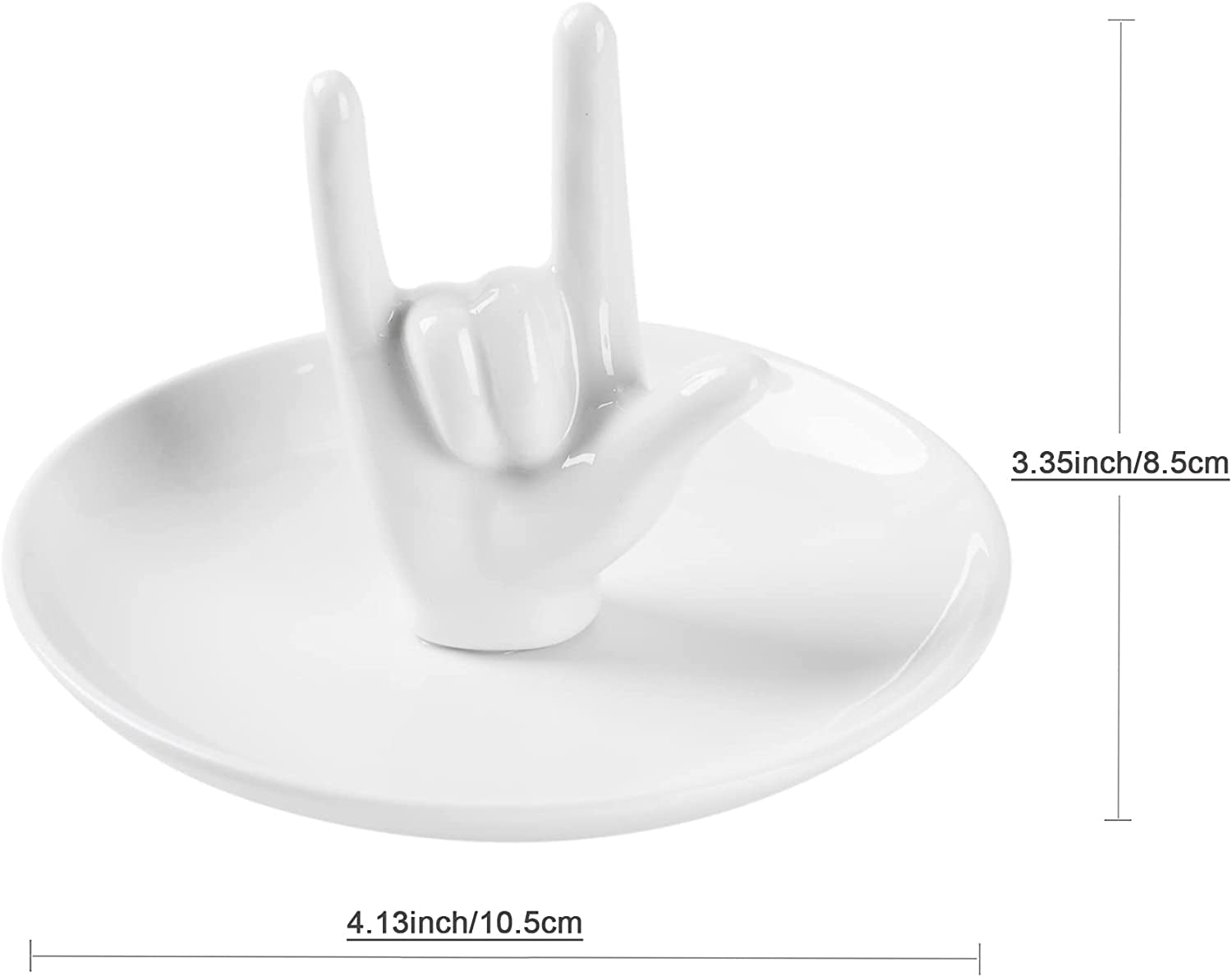 Piudee Hand Ring Holder Dish Jewelry Holder, I LOVE YOU Hand Ring Stand Engagement Wedding Ring Holder, Anniversary Wedding Valentine'S Day Gifts for Her Him Husband Wife Girlfriend Bride Gift  Piudee   