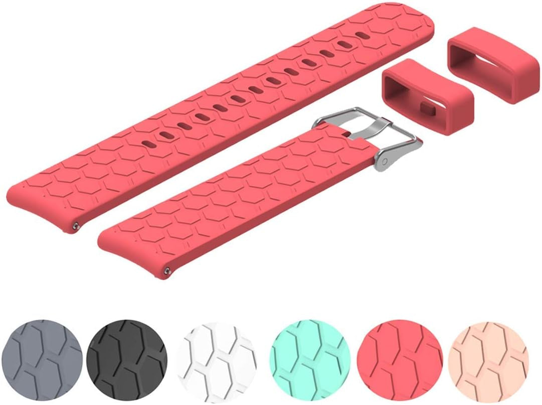 Compatible for Garmin Forerunner 245/Forerunner 645/Venu/Venu Sq/Vivoactive 3 Bands Replacement Accessory Sport Colourful Silicone Bracelet 6Pack 20MM Strap Band for Garmin Smartwatch  E ECSEM   