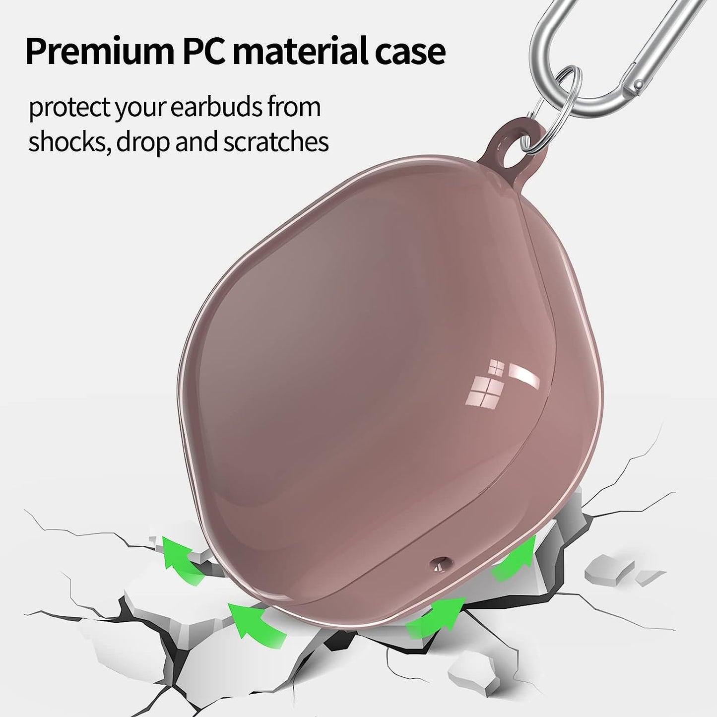 Filoto Case Cover for Samsung Galaxy Buds 2 Pro/Galaxy Buds Pro/Galaxy Buds 2/ Galaxy Buds Live Case, Hard Protective Earbuds Case for Men Women Shockproof Skin Cover with Keychain (Rose Gold)  Kerle   