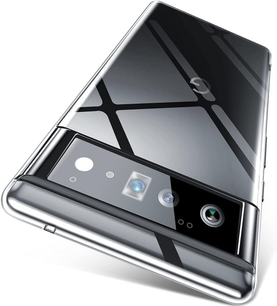 X-Level Google Pixel 6 Pro Case Ultra-Thin Slim Fit [Guardian Series] Phone Cases Soft Flexible TPU Matte Finish Coating Light Protective Back Cover for Google Pixel 6 Pro-Black  pipilu Clear  