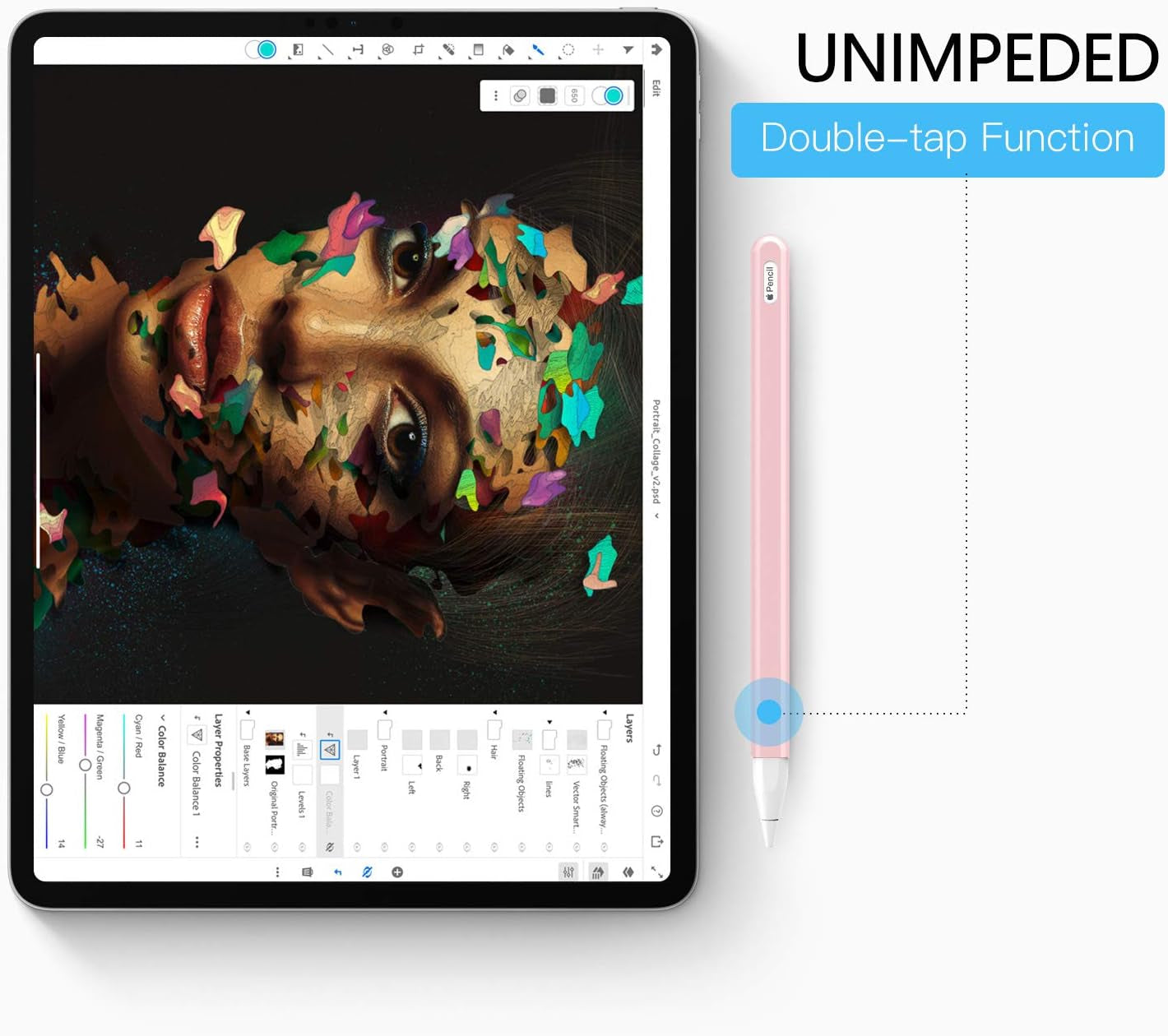 Moko Pencil Case for Apple Pencil 2Nd Gen, [2 Pieces] Silicone Pencil Holder Sleeve and Nib Cover Fit Ipad Mini 6 2021/ Ipad Air 5/4 Gen 2022/2020/ Ipad Pro 11/Pro 12.9 2022/2021/2020 - Soft Pink  MoKo   