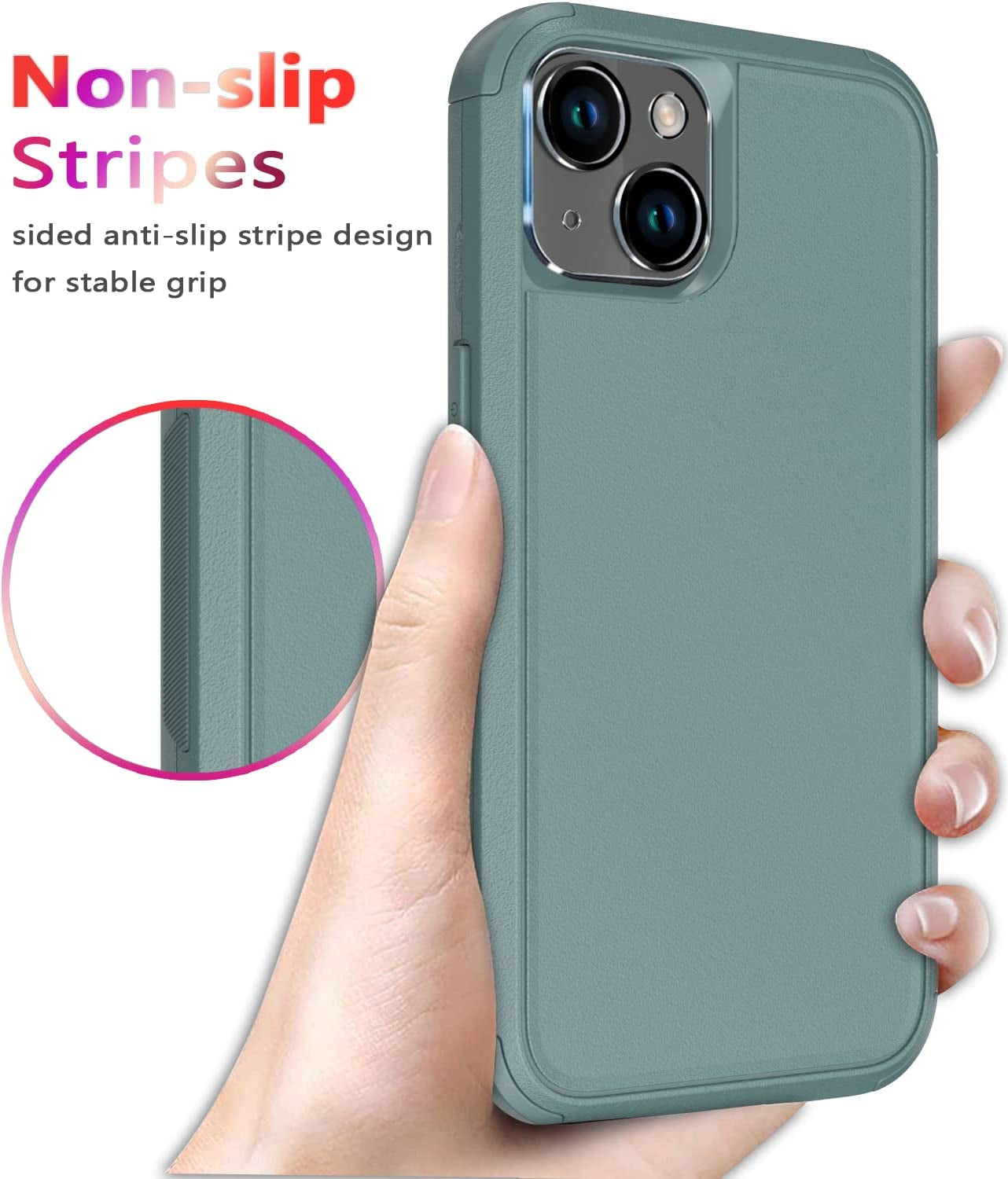 Diverbox for Iphone 14 Case [Shockproof] [Dropproof] [Tempered Glass Screen + Camera Lens Protector],Heavy Duty Protection Phone Case Cover for Apple Iphone 14 (Pine Green)  DiverBox   