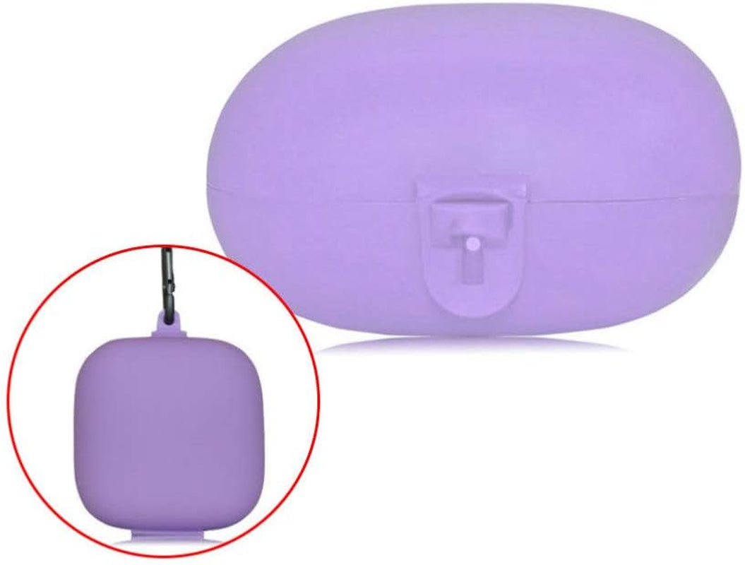 Compatible for Beats Powerbeats Pro Headset, Earphone Case - Creative Headphone Protective Box Metal Buckle Silicone Skin Headset Storage Shell  UKCOCO   