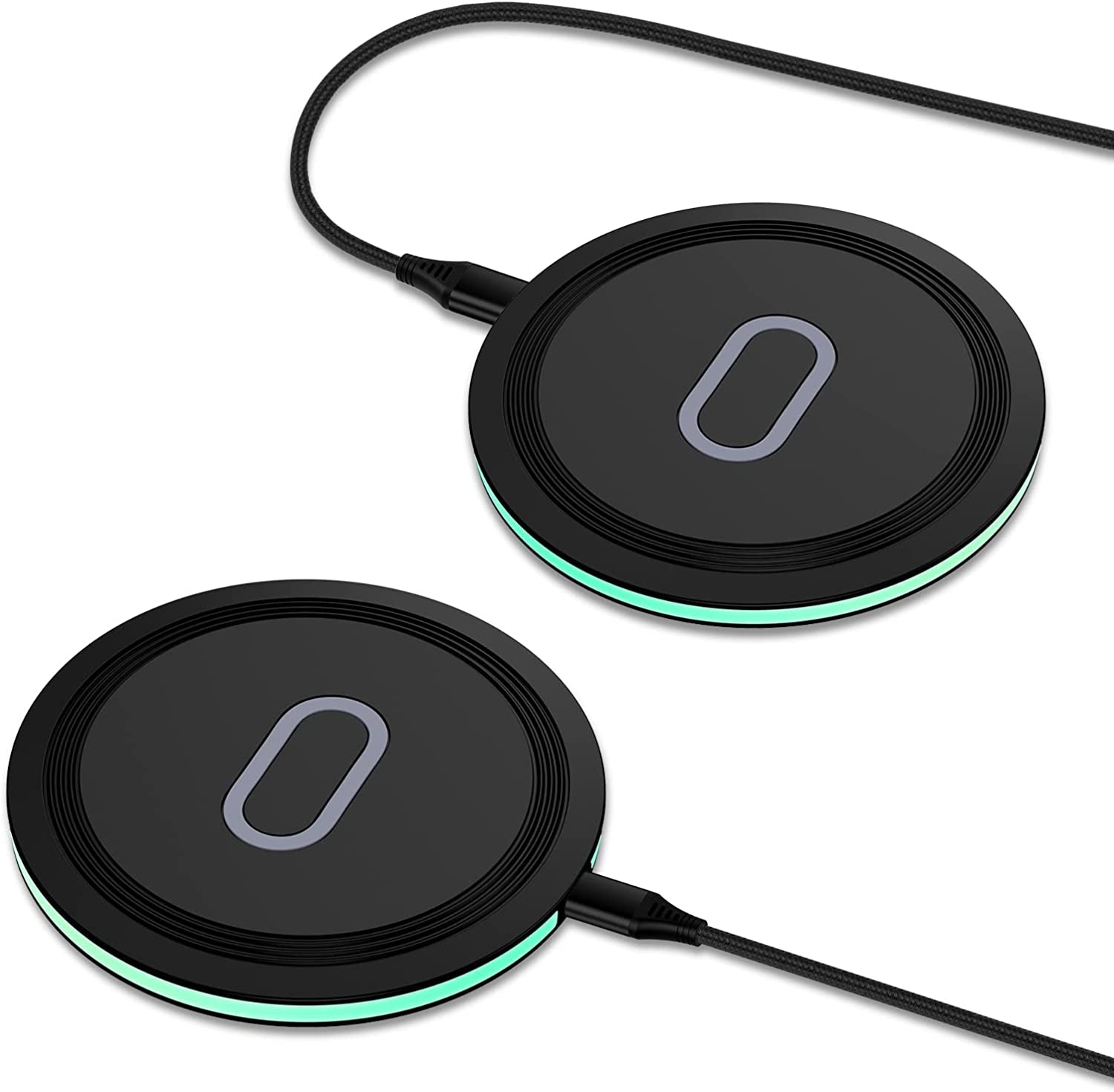 Wireless Charger, 15W Fast Wireless Charging Pad with QC 3.0 Adapter for Samsung Galaxy S23/S23 Ultra/S22/S21/S20/S10/S9/S8/S7, Z Flip4, Z Fold4, Pixel 7A/7/7 Pro/6/5/4 XL, Iphone 14/13/12/11/X/8, LG  Shenzhen Chuang Wei Da Technology Co., LTD black 2Pack Wireless Charger 