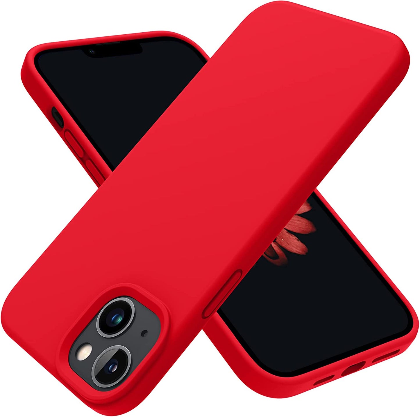 OTOFLY Designed for Iphone 14 plus Case, Silicone Shockproof Slim Thin Phone Case for Iphone 14 plus 6.7 Inch （Black）  OTOFLY Direct Red  