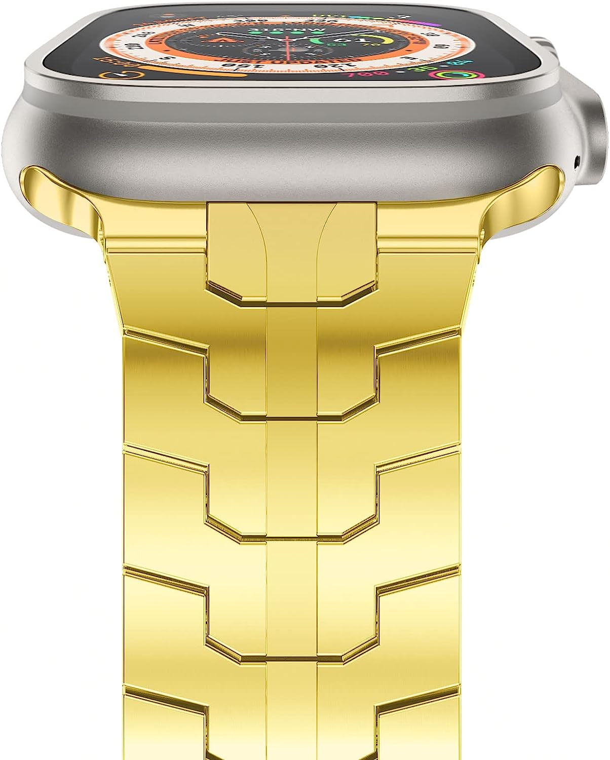 Newways Metal Band Compatible with Apple Watch Band  NewWays Gold w/ Gold 42mm/44mm/45mm/ULTRA49mm 