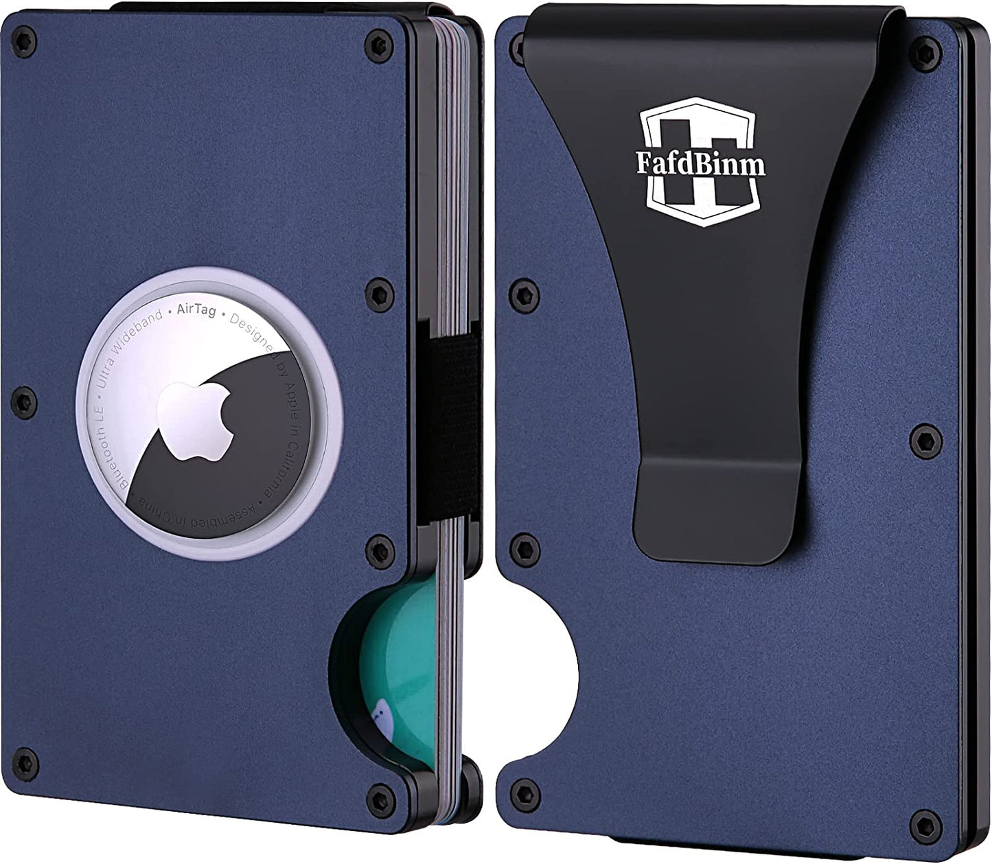 Fafdbinm Airtag Wallet RFID Blocking,Navy Blue  FafdBinm   
