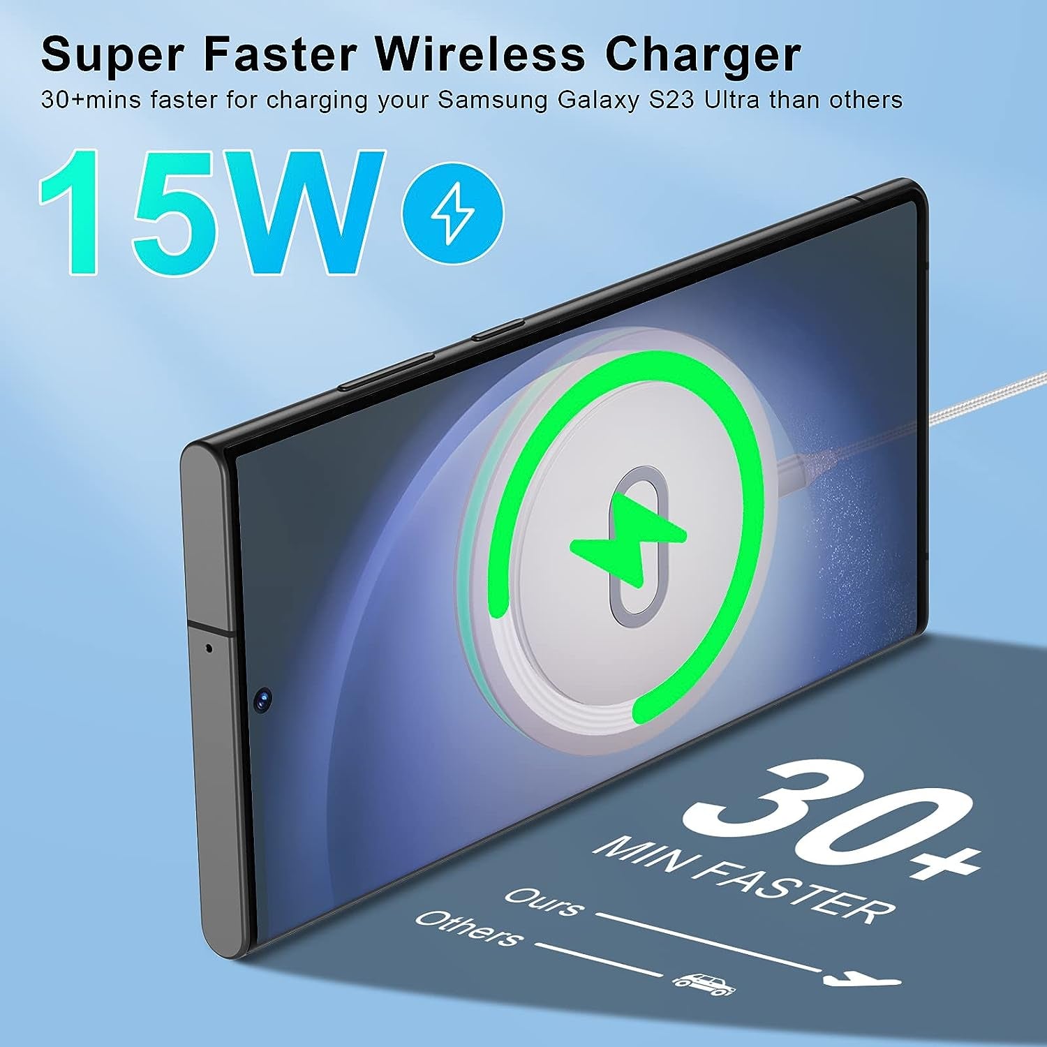 15W Wireless Charger Fast Charging Pad Compatible Samsung Galaxy S23 S22 S21 S20 Ultra 5G S10 S9 S8,Galaxy Buds,Note 20 10,Iphone 14 13 12 11 Pro Max SE 3,Google Pixel 7 Pro 6 5 4 3,Airpods 3/2/Pro  Shenzhen Chuang Wei Da Technology Co., LTD   