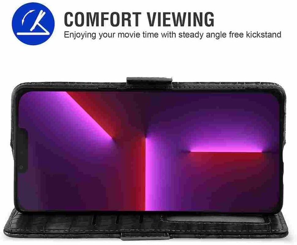 DIIGON Phone Cover Wallet Folio Case for LG V30, Premium PU Leather Slim Fit Cover for LG V30, 1 Photo Frame Slot, Easily Open, Black  DIIGON   