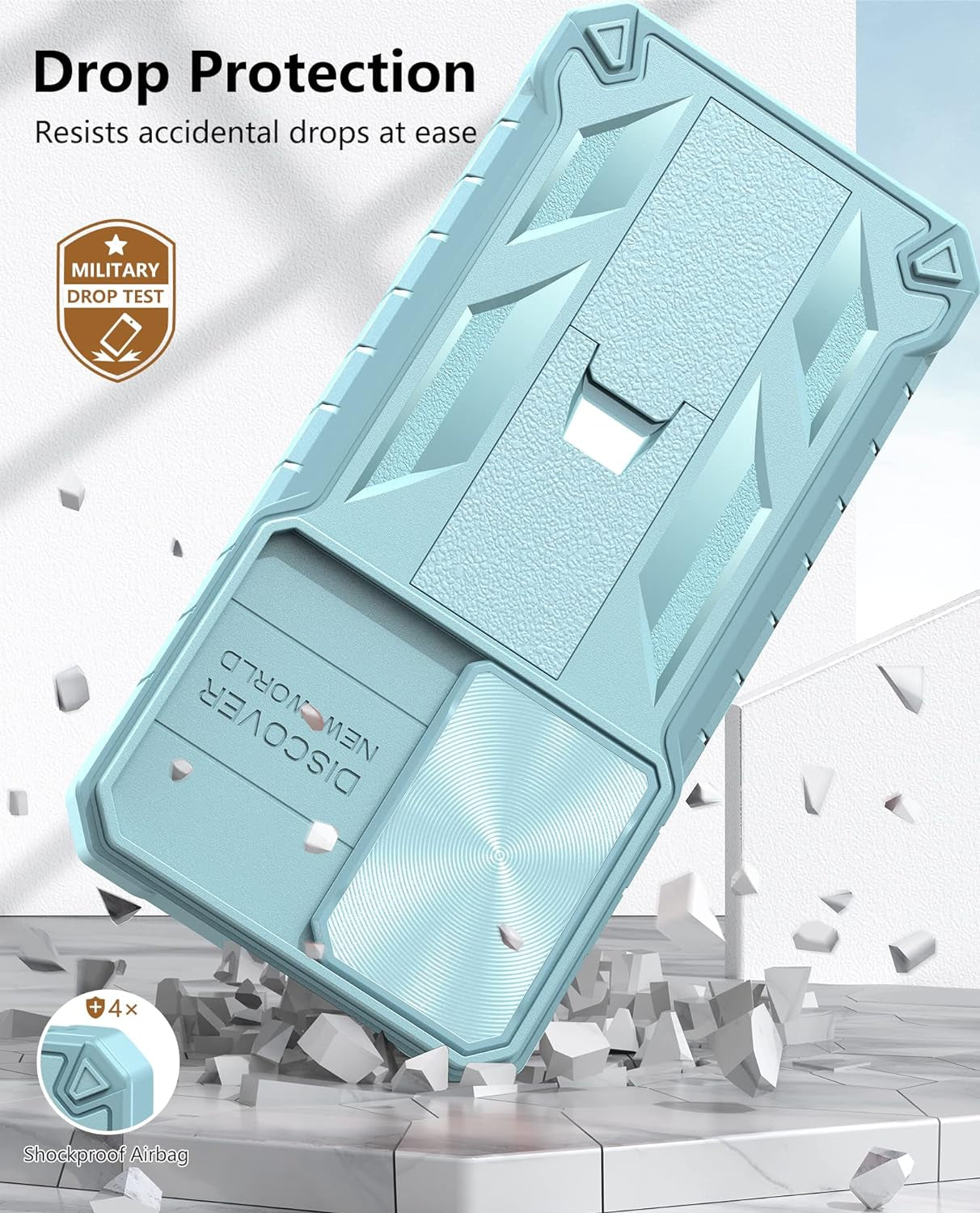 WTYOO for Samsung Galaxy S22-Plus Case: Military Grade Drop Proof Protective Rugged TPU Matte Shell | Shockproof Durable Protection Tough Cell Phone Cover with Built-In Kickstand  WTYOO   