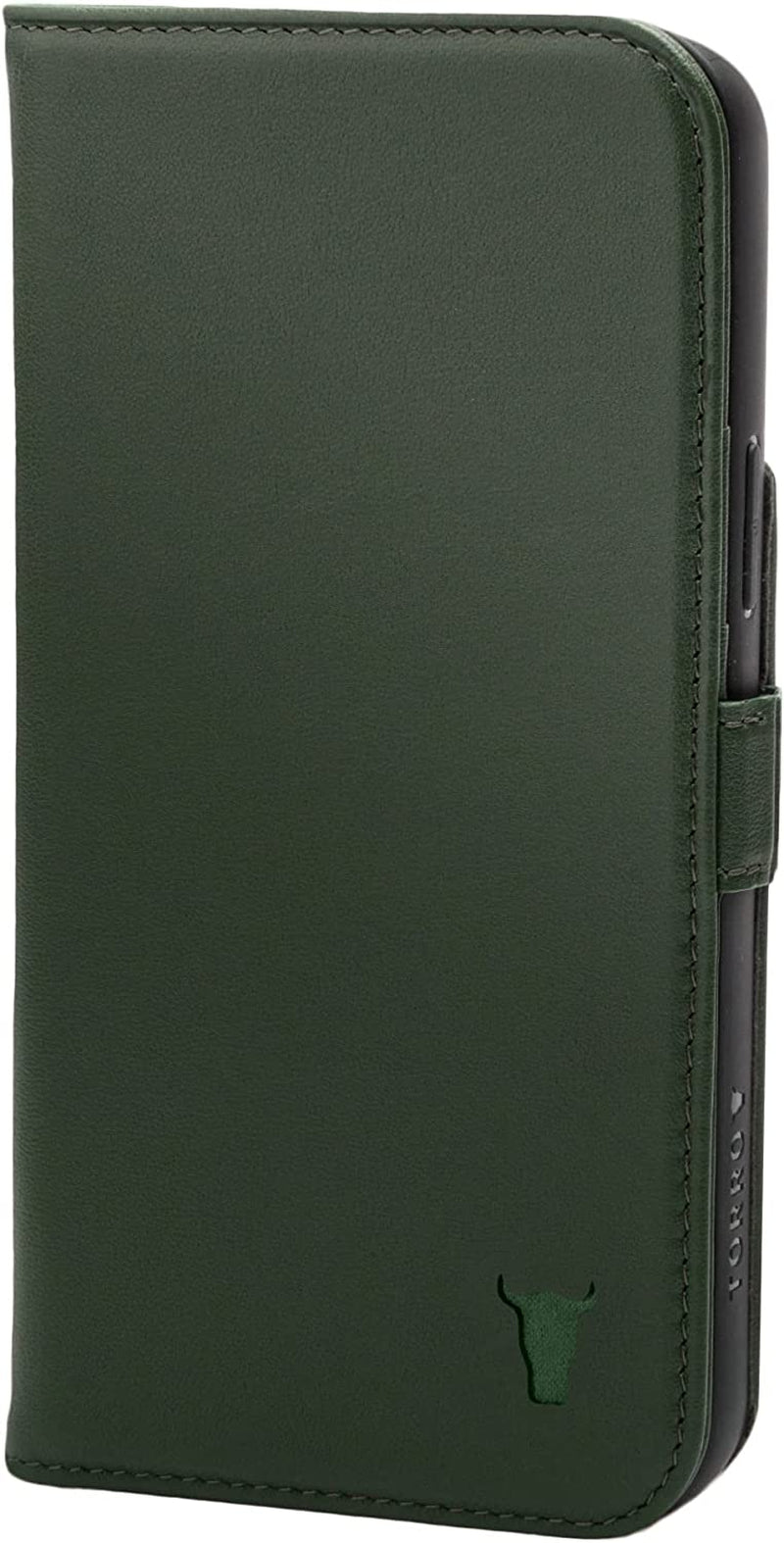 TORRO Wallet Case Compatible with Iphone 14 Pro Max – Genuine Leather Magsafe Compatible Case with Card Holder (Dark Brown)  B.A.M Worldwide ltd Racing Green  