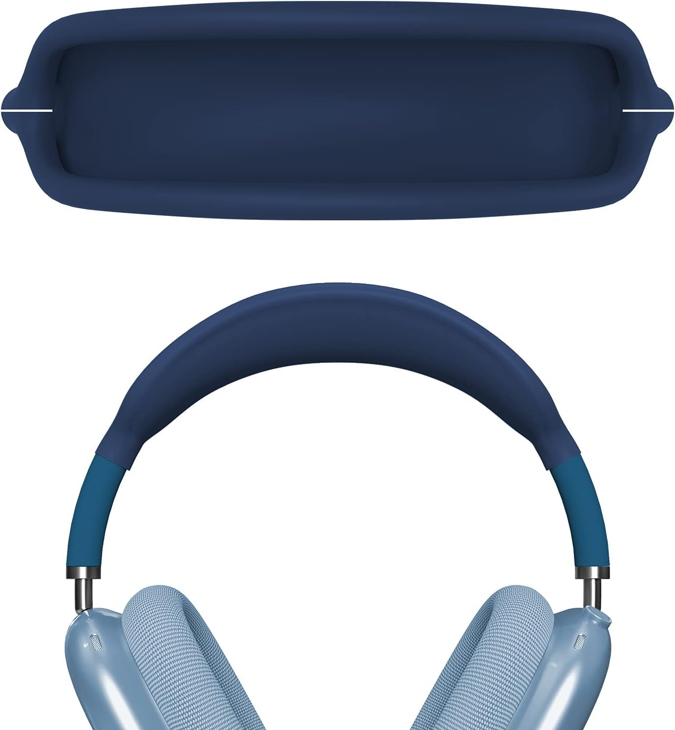 Geekria Silicone Headband Cover Compatible with Airpod Max Headphone, Headband Protector/Headband Replacement Easy DIY Installation No Tool Needed (Blue)  GEEKRIA   