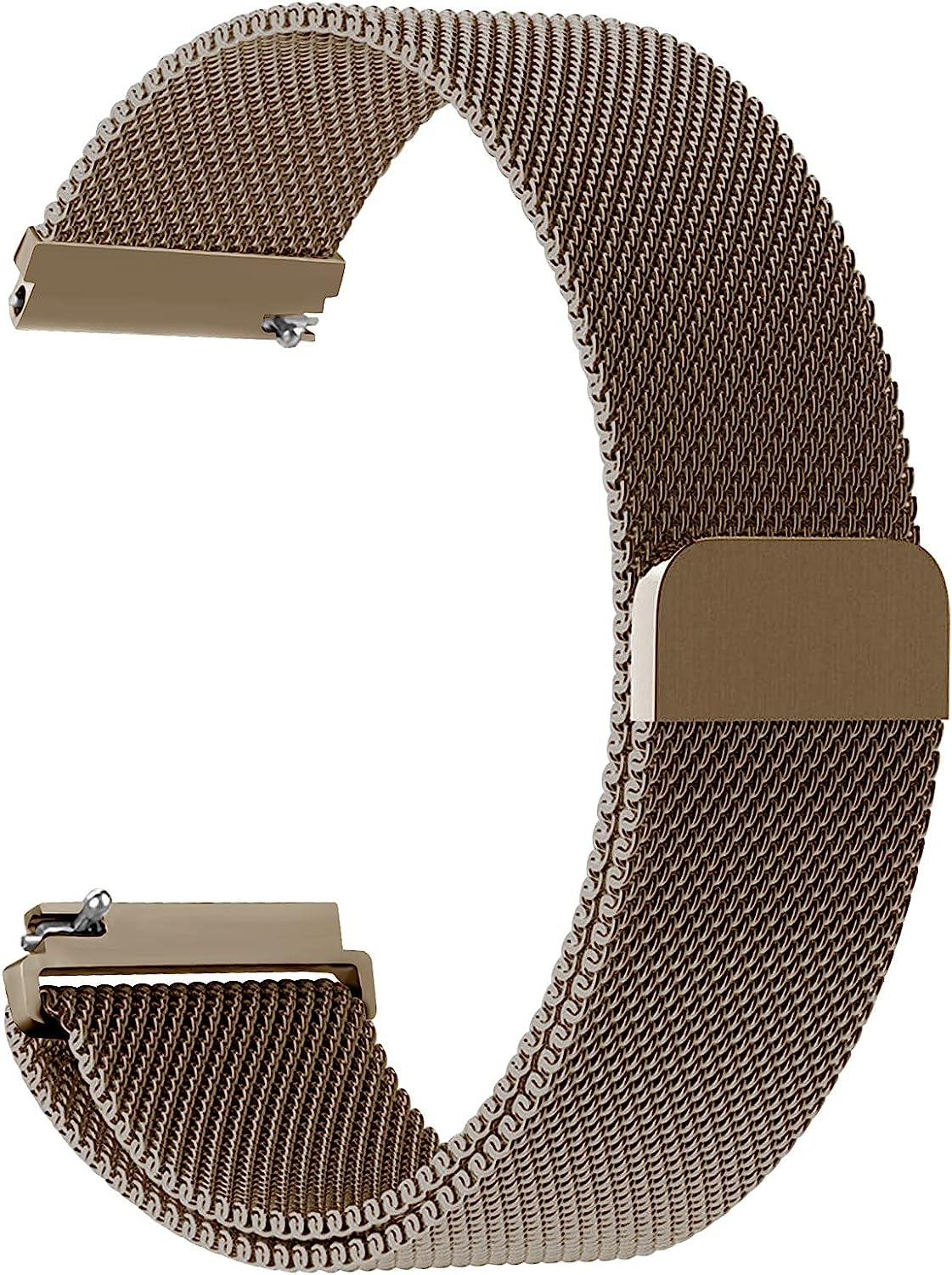 20Mm Quick Release Watch Band Metal Strap for Samsung Galaxy Watch 5 4 3 40Mm 41Mm 42Mm 44Mm 45Mm 46Mm Magnetic Mesh Watch Band for Amazfit Bip U Pro/Gts for Galaxy Watch Active/Active 2 40Mm 44Mm  DMVEIMAL Coffee  