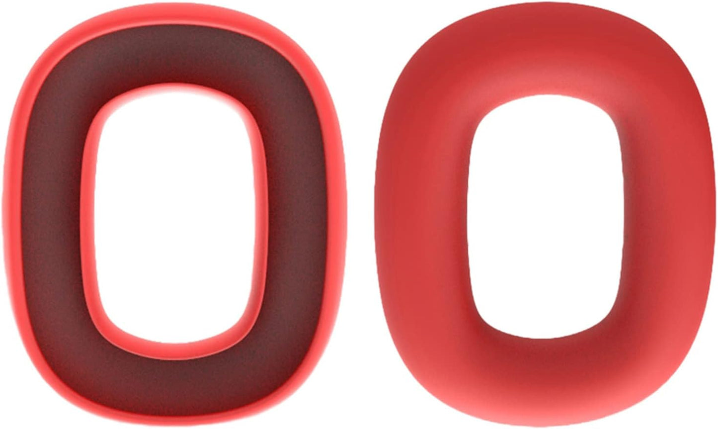 Replacement Soft Silicone Earpads Internal Ear Pads Cushions Protectors Covers Accessories Compatible with Apple Airpods Max Headphones (Red)  CONVELIFE   