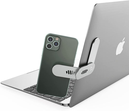 MZMSUTU Laptop Phone Mount Phone Holder Adjustable Laptop Side Clip Magnetic Phone Mount Foldable Laptop or Desktop Monitor Side Mount Phone Expansion Stand for All Phones Computer Laptop Bracket  MZMSUTU   