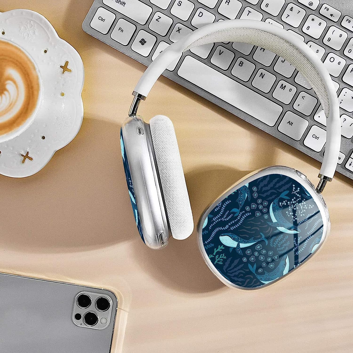 WINCHIHAN Printed Soft TPU Anti-Scratch Protective Case Cover Compatible with Airpods Max Headphones # A20391  WINCHIHAN   