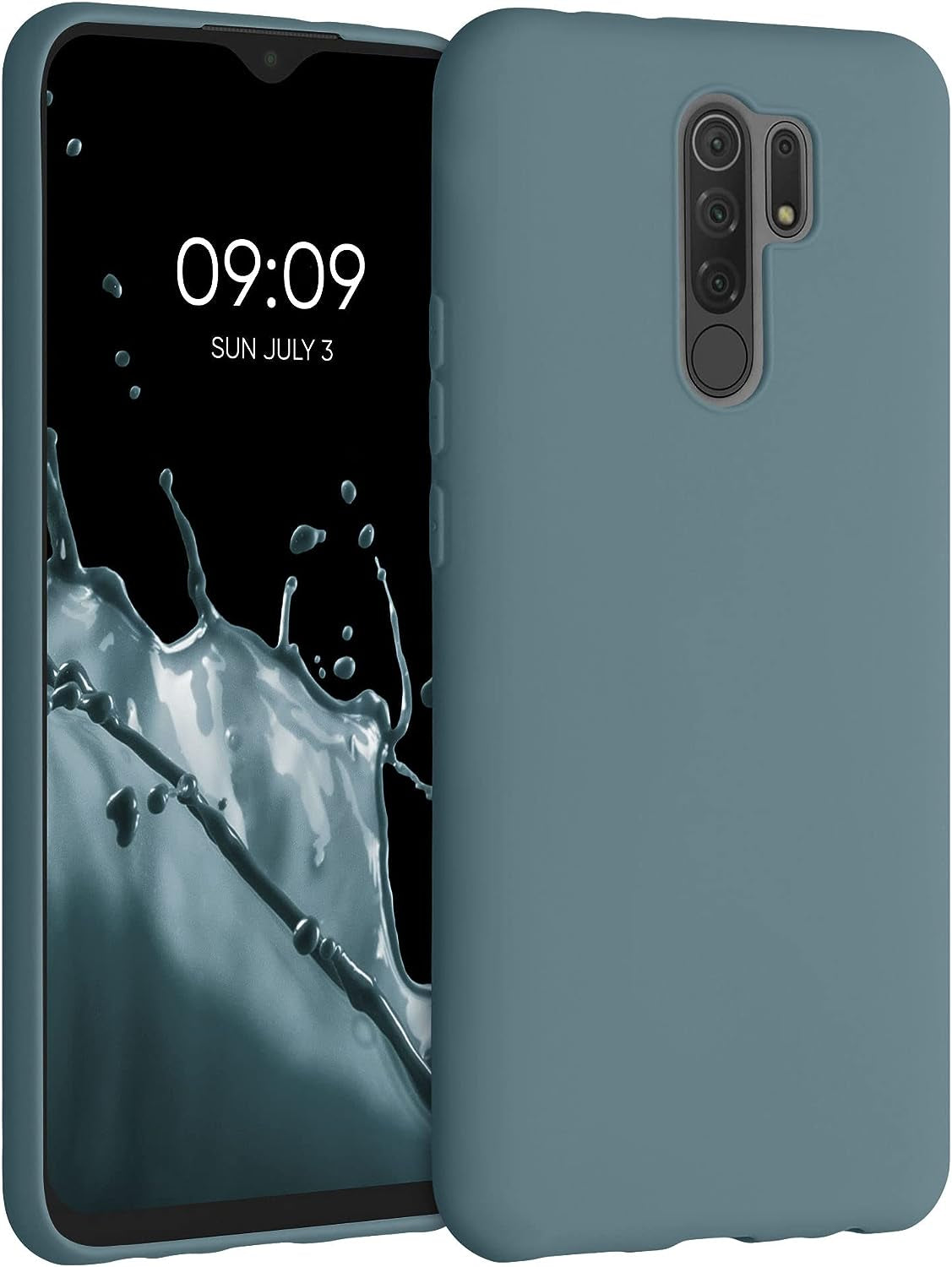 Kwmobile Case Compatible with Xiaomi Redmi 9 Case - Protective Slim TPU Phone Cover - Soft Matte Finish - Black Matte  KW-Commerce Arctic Night  