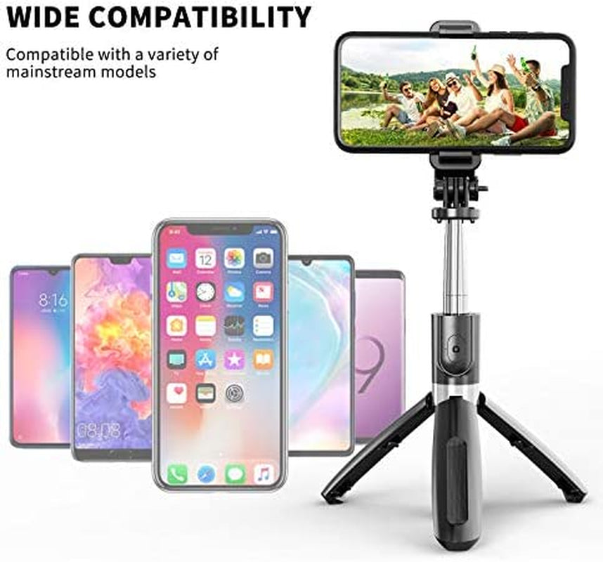 Portable Selfie Stick, Handheld Phone Tripod Stand with Detachable Wireless Remote, Selfie Stick Tripod for Iphone 14 13 12 11 Pro Xs Max Xr X 8 7 Plus, Android Moto Samsung Google Smartphone, More  LDP   