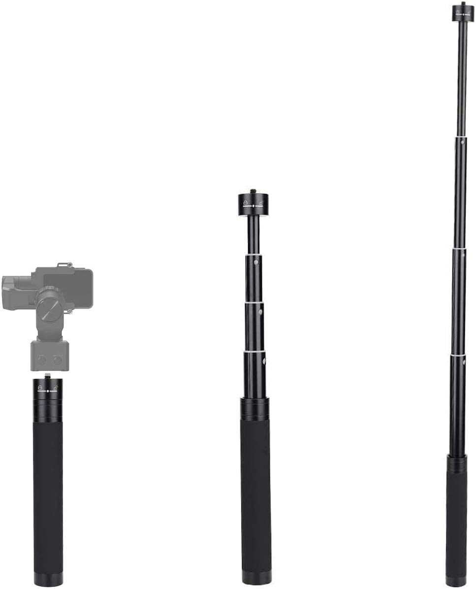 Extension Rod Pole Bar SZ_ABTO Adjustable Selfie Stick for Gimbal Stabilizer Compatible with OSMO Mobile 4 3 Action Gopro Vlog Pocket Zhiyun Smooth 5 Q3 Moza Mini S Handheld Gimbal with 1/4" Thread  SZ-ABTO   