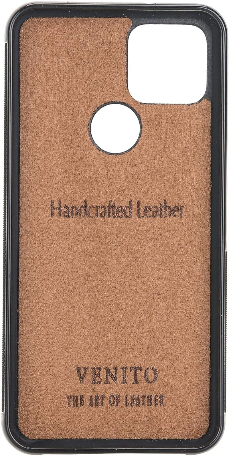 Venito Lucca Leather Case Compatible with Google Pixel 5 (6.0 Inch) – Extra Secure with Padded Back Cover (Antique Dark Blue)  Venito   