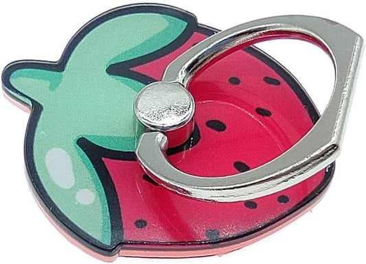 Crystal Flower Fruit Shape Ring Stent 360°Rotation Finger Ring Grip Cell Phone Ring Holder Stand (Strawberry)  Ailifly   
