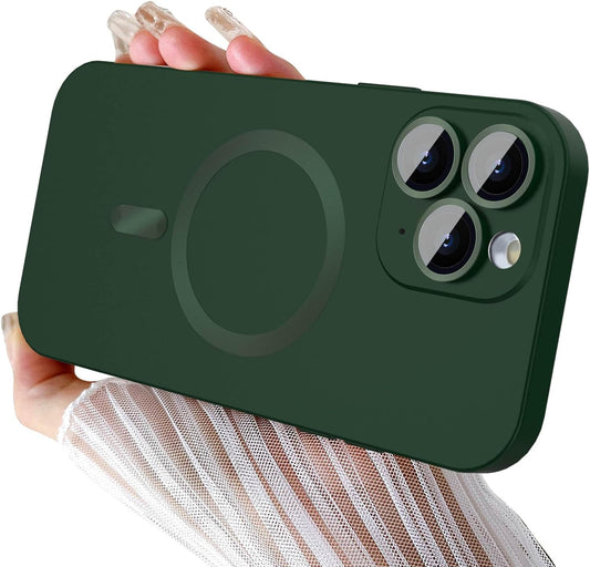 Womdakon Magnetic Case for Iphone 11 Pro Max Phone Case for Women, [Adaptation with Magsafe] Matte Luxury Soft Metallic Luster Design for Iphone 11 Pro Max 6.5'' with Camera Protector-Green  Womdakon   