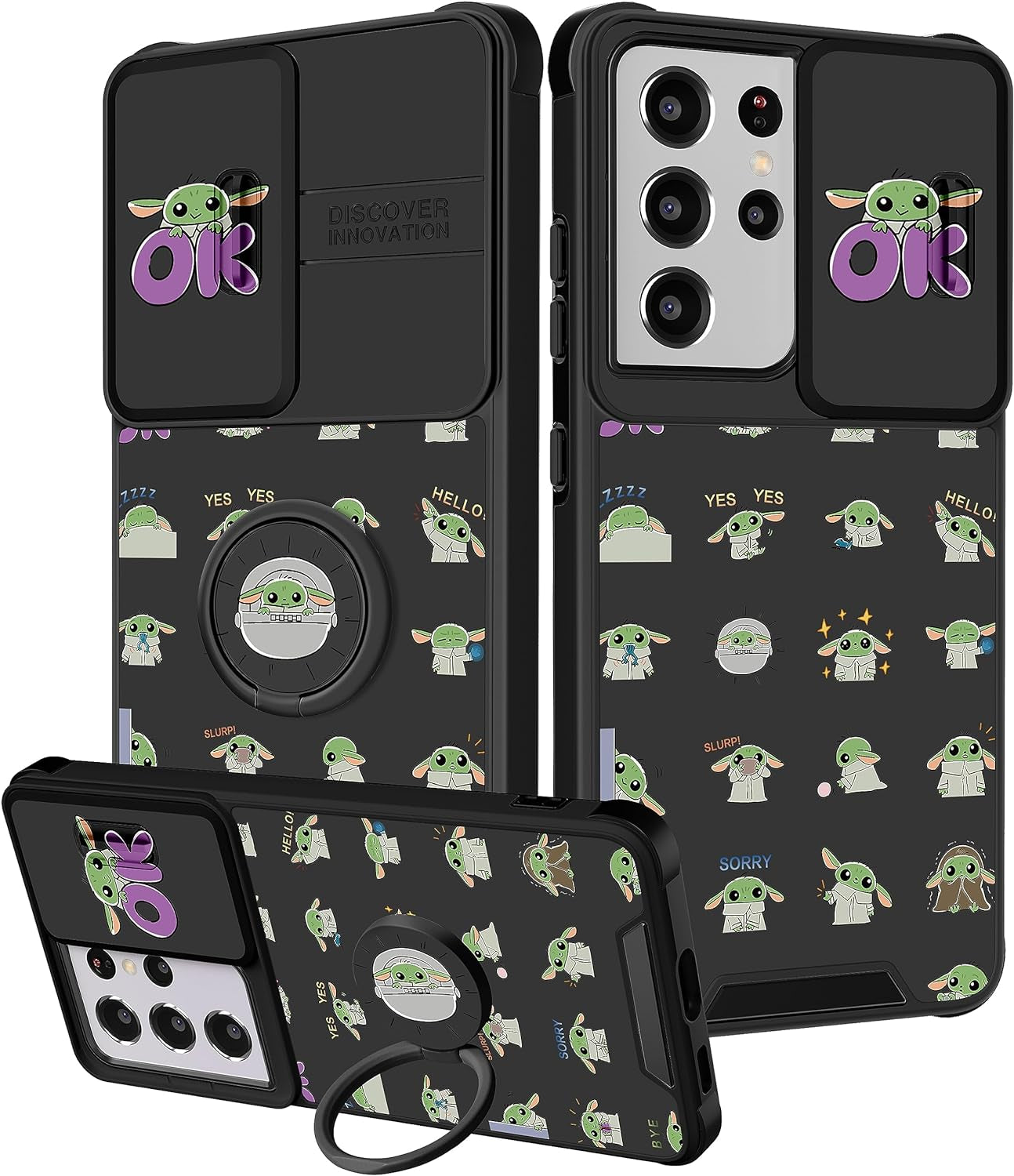 Oqpa for Samsung Galaxy S21 Ultra Case Cute Cartoon S21 Ultra 5G Case for Women Girly Girl Kawaii Funny Unique Cases with Camera Cover+Ring Holder for Galaxy S21 Ultra, Heart Skull  meitong2020 Youda  