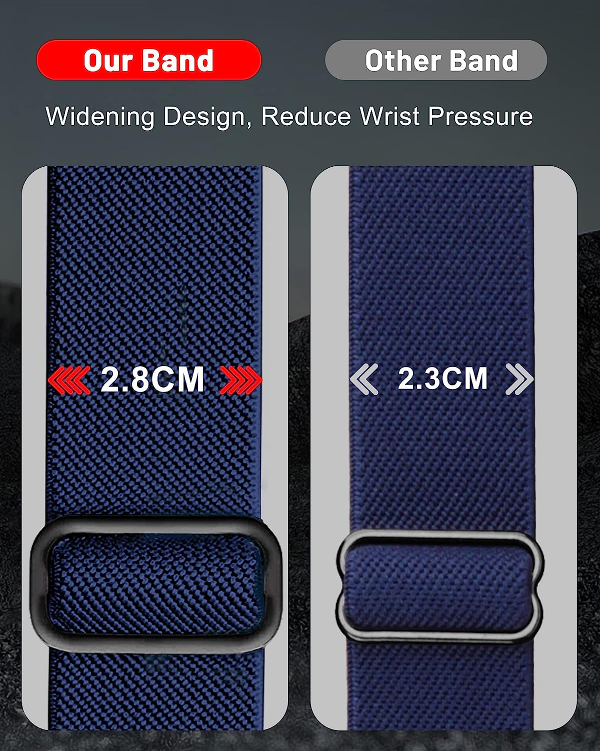 GZ GZHISY 3 Pack Wider Nylon Band Compatible with Apple Watch Ultra 49Mm, Series 8/7 45Mm, Series SE/6/5/4 44Mm and Series 3/2/1 42Mm, Men Women Sport Iwatch Band Stretchy Braided Elastics Solo Loop Strap  GZ GZHISY   