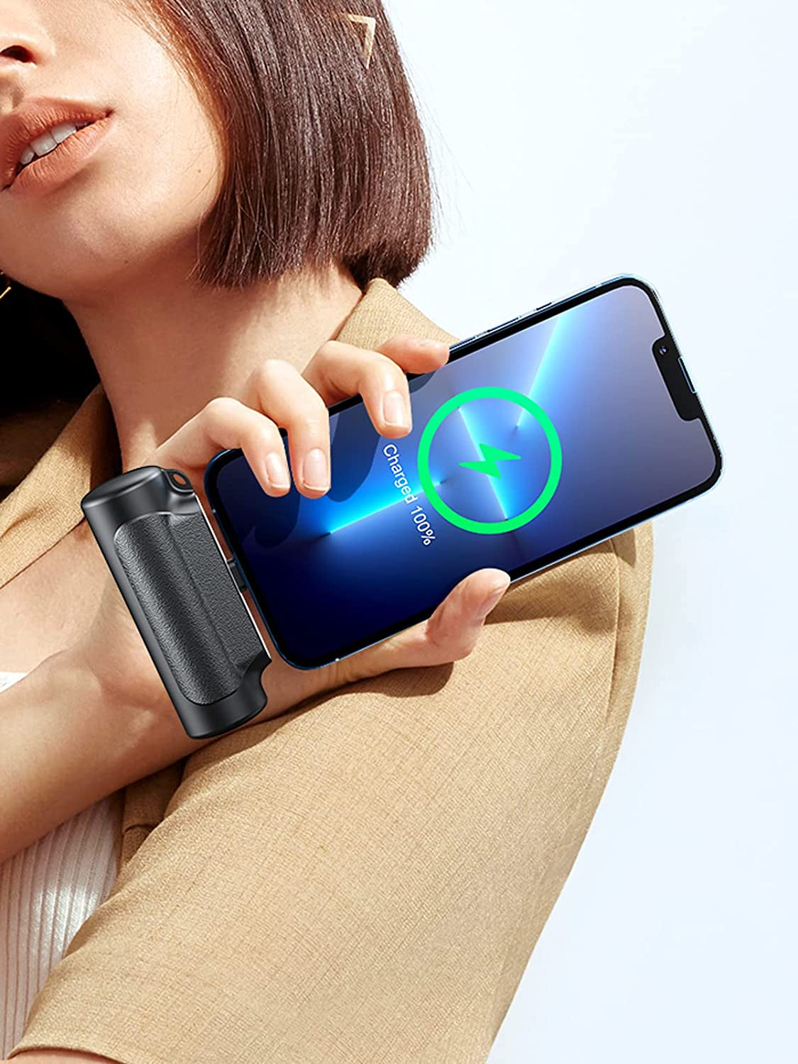 Abnoys Portable-Charger-Power-Bank - 8000Mah Mini Power Bank Ultra Compact Portable Phone Charger Battery Pack Compatible with Iphone Comes with a Type-C Conversion Interface (Black)  Shenzhen jincheng Electronic Technology Co.,Ltd   