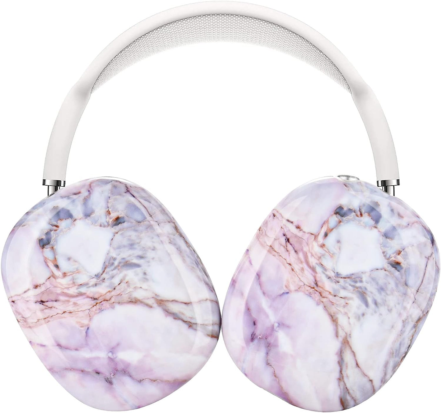 VISOOM Airpod Max Case Cover - Airpods Max Bling Cases Women Crystal TPU Soft Anti-Scratch Protective Girl Accessories for Apple Airpods Max  VISOOM Purple Marble  