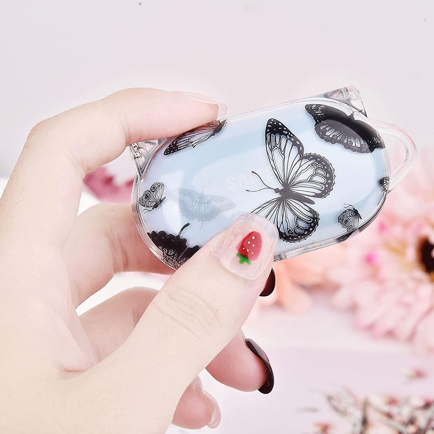 V-MORO for Samsung Galaxy Buds plus Case,Cute Clear TPU Case Cover Compatible with Galaxy Buds+ plus Full Protective Case for Samsung Galaxy Buds+ plus Hard Charging Case Cover Butterfly  V-MORO   