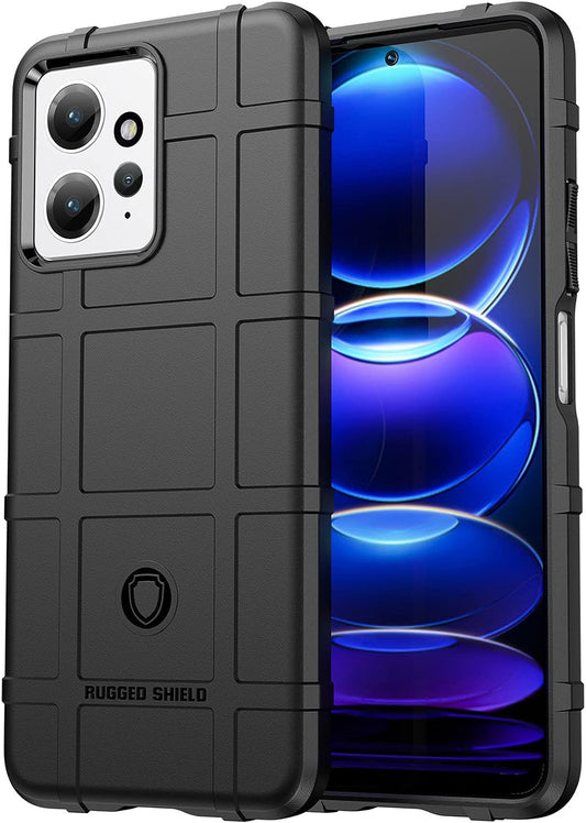 Ccsmall for Xiaomi Redmi Note 12 4G Case, Heavy Duty Shockproof Slim Protection Phone Case Support Wireless Charging Cover for Xiaomi Redmi Note 12 4G HD Black  CCSmall   