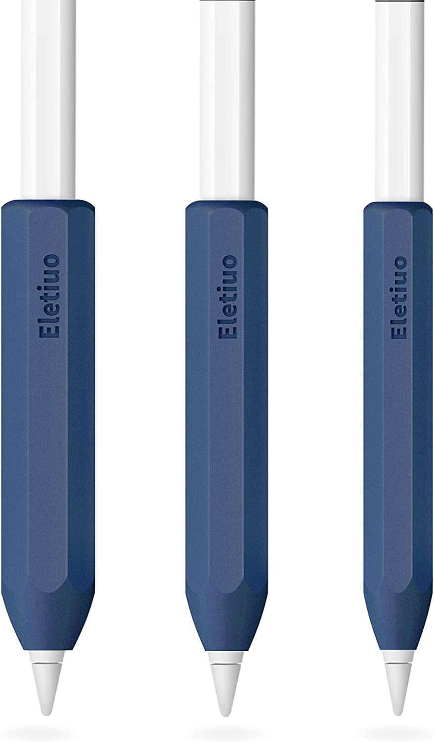 3 Sizes Silicone Grip Holder Protective Skin Sleeve Cover Case Accessories,Compatible with Apple Pencil 1St / 2Nd Gen, for Ipad Pro 9.7"/10.5"/11" /12.9",Mint Green (S, M, L)  Litumfen Pencil,Navy Blue Pencil style 