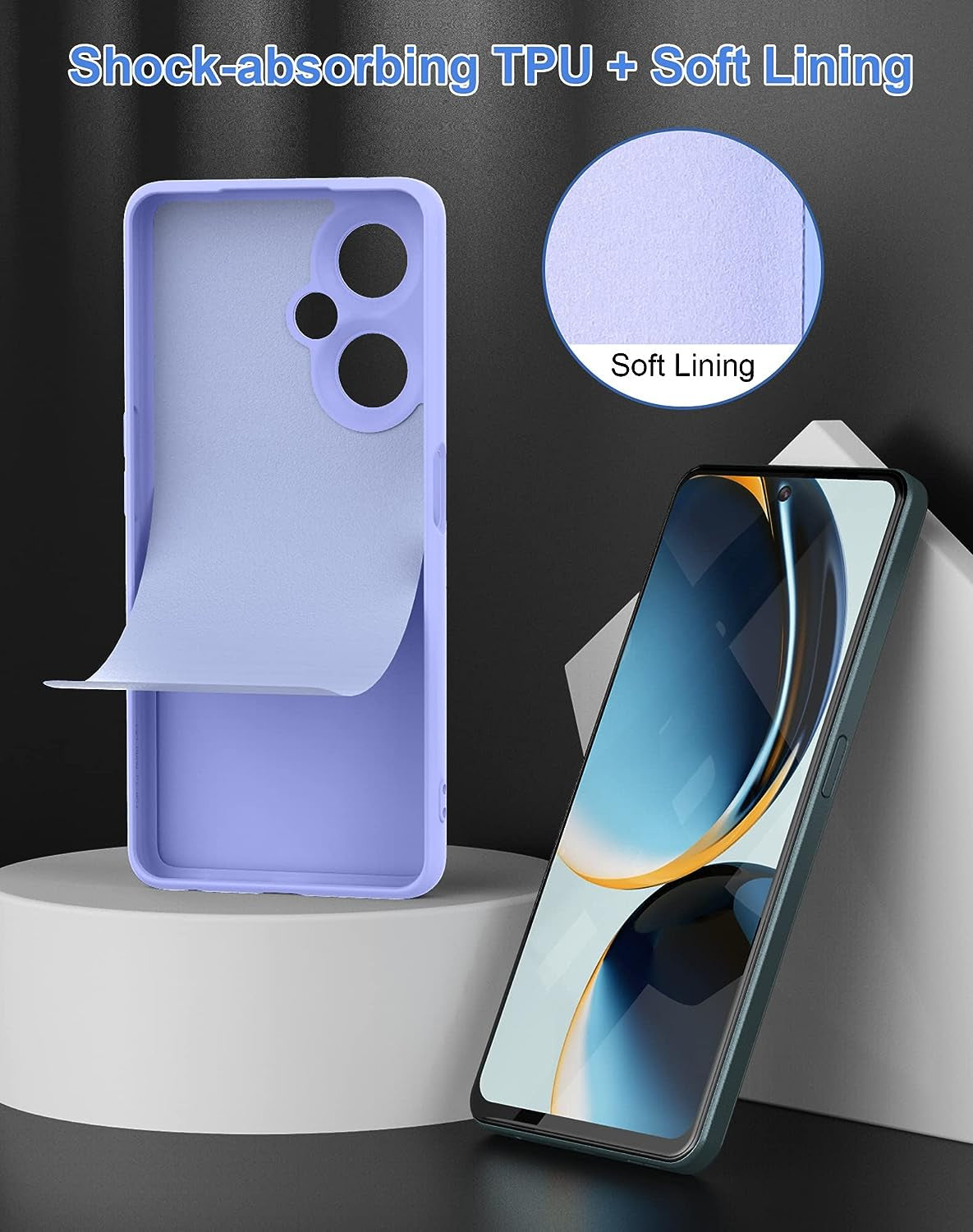 Foluu Silicone Case for Oneplus Nord N30 5G, Liquid Gel Rubber Case with Soft Microfiber Lining Cushion Slim Hard Shell Shockproof Protective Cover for Oneplus Nord N30 5G 2023 (Purple)  Foluu   