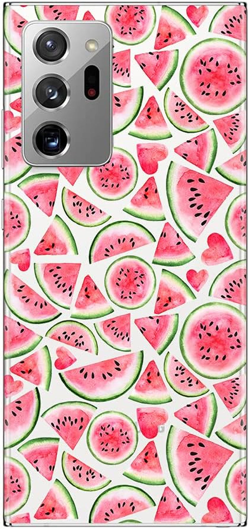 Blingy'S Samsung Galaxy Note 20 Ultra Case, Cute Cat Pattern Fun Cartoon Animal Style Transparent Soft TPU Protective Clear Case Compatible for Samsung Galaxy Note 20 Ultra 5G (Cats)  Blingy's Watermelon Pattern  