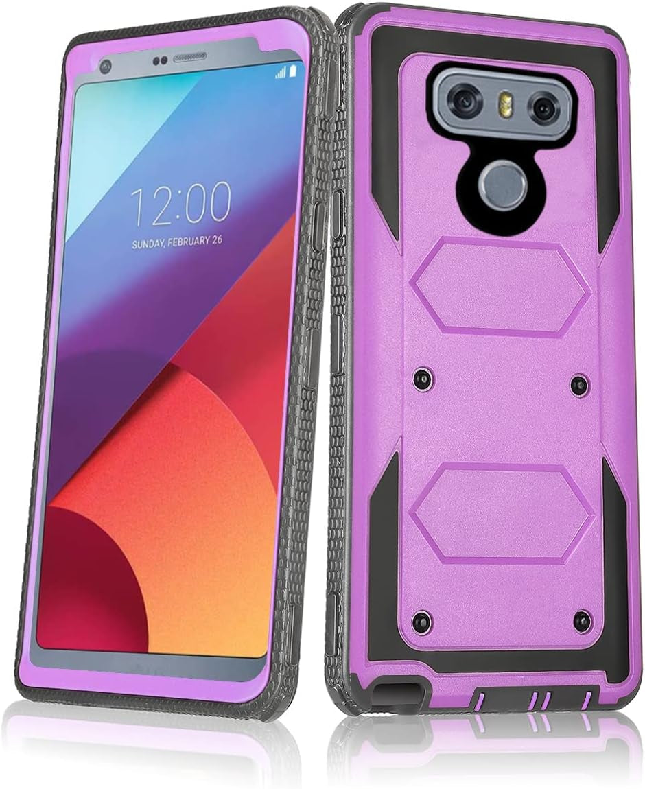 Asuwish Phone Case for LG G6 Cover Hybrid Rugged Shockproof Hard Drop Proof Full Body Protective Heavy Duty Mobile Cell Accessories LGG6 Thinq LG6 Thin Q G 6 plus G6+ 6G VS988 H872 Women Men Blue  Asuwish Light Purple  