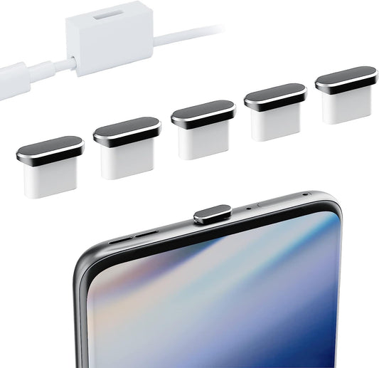 ASKUBSKU Type C Port Plug anti Dust Plugs [5 Pack], USB C Charging Port Plugs Cover with Anti-Loss Clip USB C Type C Dust Plugs for Google Pixel 7 Pro 6A Galaxy S23 S22 Ultra S21 A53 Ipad Pro  ASKUBSKU   