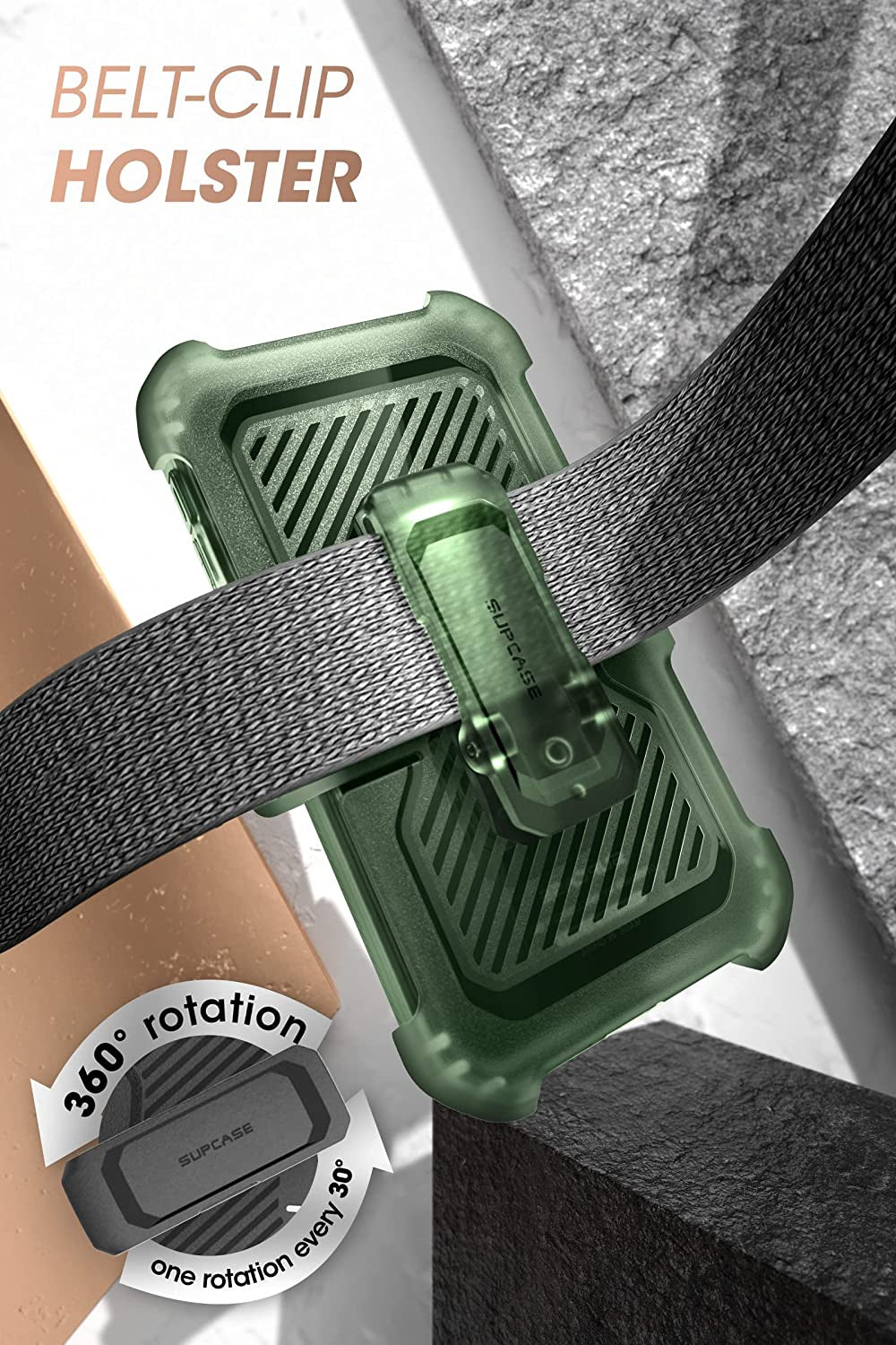 SUPCASE Unicorn Beetle Pro Case for Iphone 14 Pro Max 6.7", with Built-In Screen Protector & Kickstand & Belt-Clip Heavy Duty Rugged Case (Frostgreen)  SUPCASE   