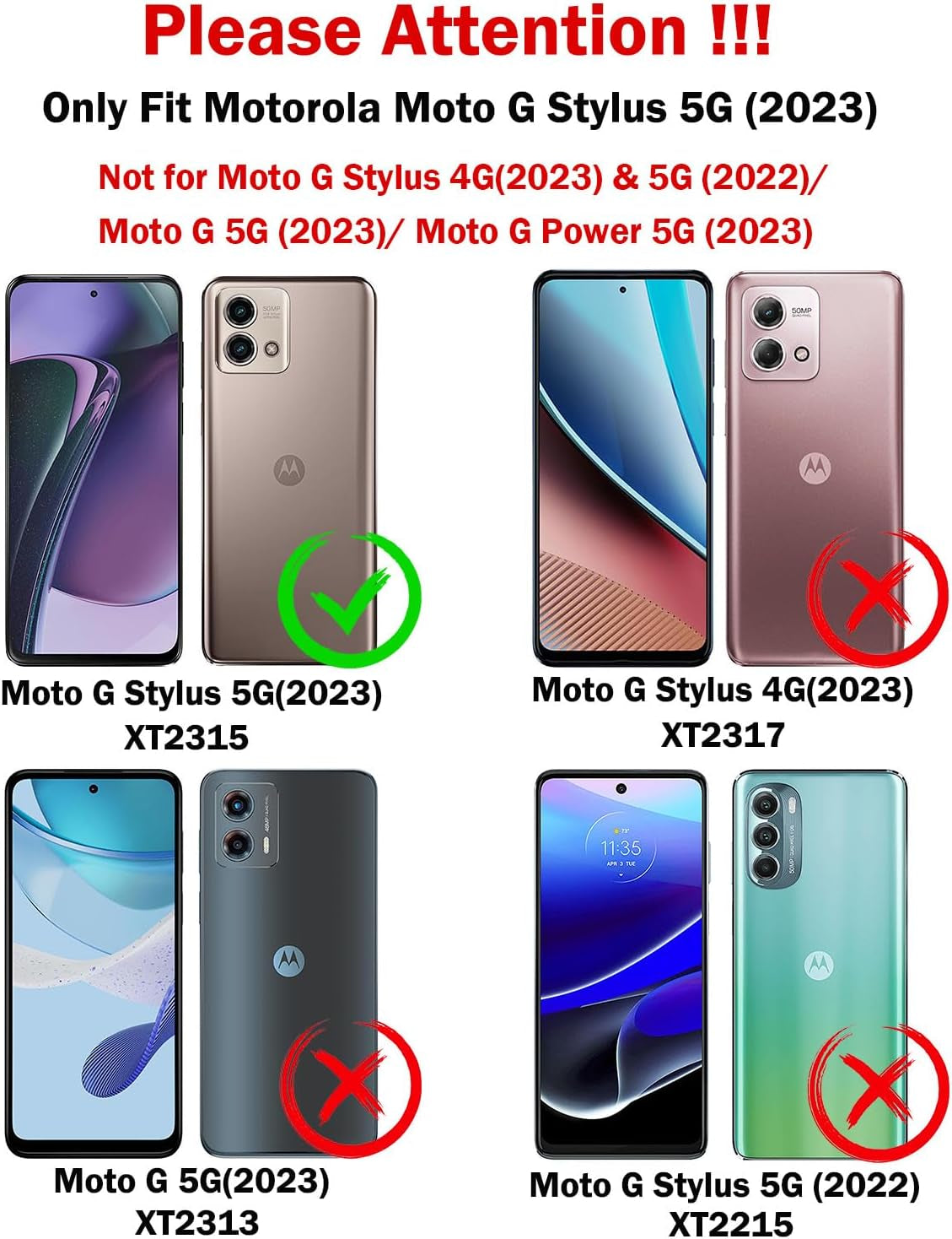 For Motorola Moto G Stylus 5G 2023 Case with Slide Camera Cover + Tempered Glass Screen Protector,[Full Camera Protection] [Ring Kickstand] Military Grade Shockproof Full Body Protective Cover-Orange  Mocotto   