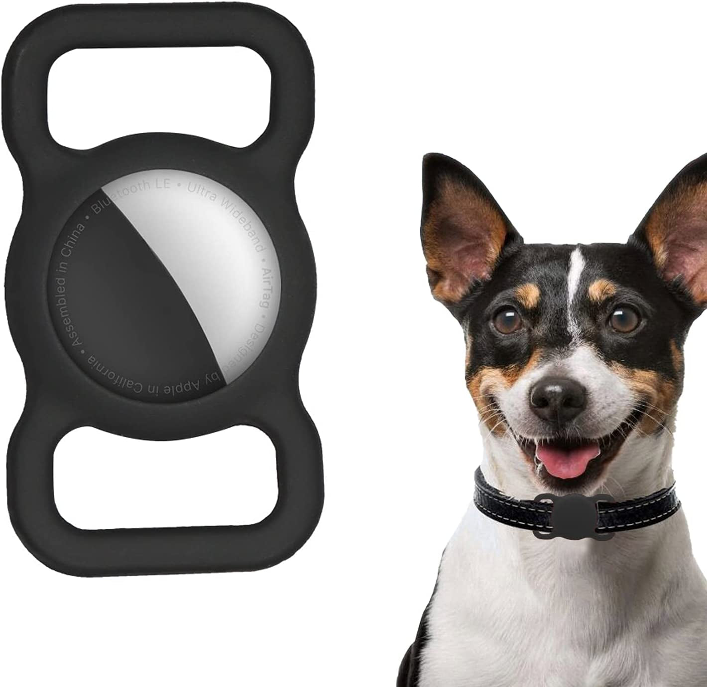 Air Tag Dog Collar Holder Waterproof Small Compatible Protective Cover for Apple Airtag GPS Tracking Dog Cat Soft Silicone Waterproof Protective for Pet Dog Cat and Children Elderly Bags  YAFIYGI Black  