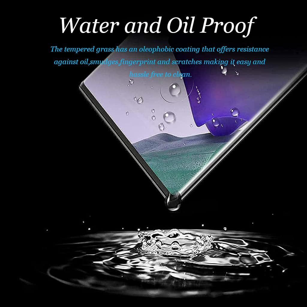 Micger Galaxy Note 20 Screen Protector, 2 Pack Camera Lens Protector, Compatible Fingerprint, Easy Installation, 3D Glass 9H Hardness Tempered Glass Screen Protector for Samsung Galaxy Note 20 5G【2+2 Pack】  Micger   