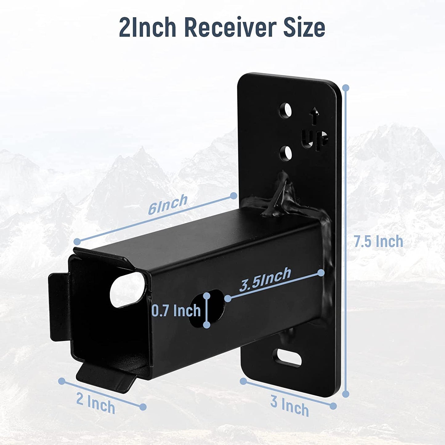 2 Inch Hitch Mount Bike Rack Wall Mount, Garage Bike Storage, Cargo Carrier Hanging Garage Organizer, Easy to Load Secure & Sturdy Wall Mount Hitch Receiver  XBA   