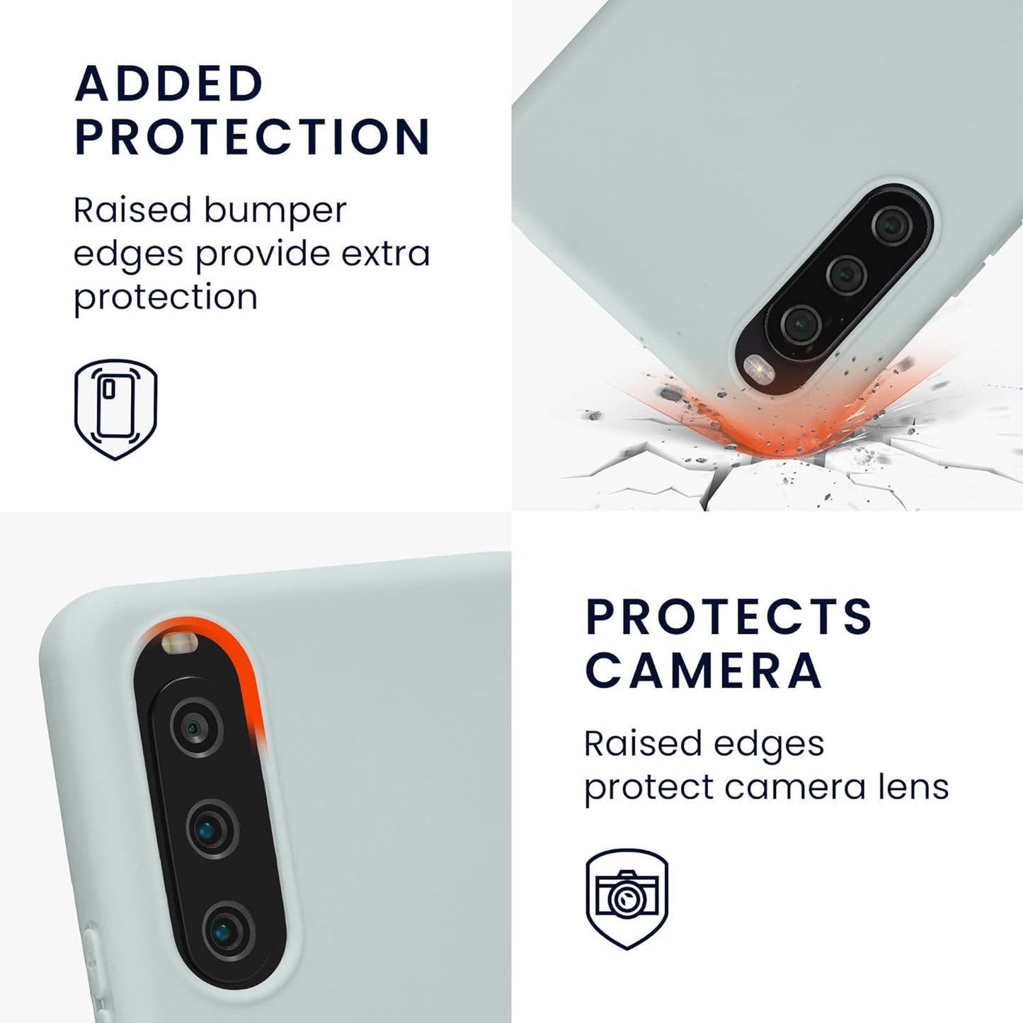 Kwmobile Case Compatible with Sony Xperia 10 IV Case - Soft Slim Protective TPU Silicone Cover - Cool Mint  KW-Commerce   